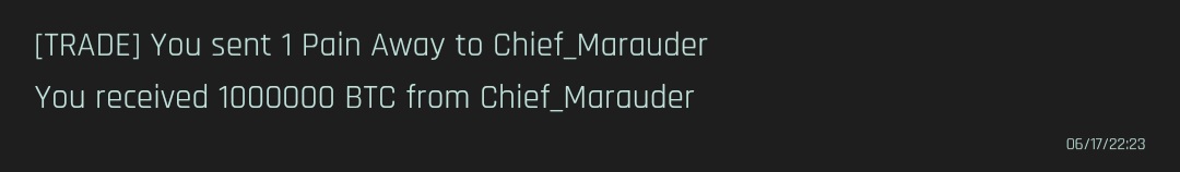 1M BTC Pain Away Trade between K4LM3D and Chief_Marauder